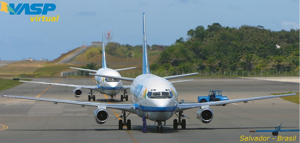 Aeronaves da VASP Virtual em Salvador, Brasil